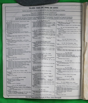 New York Central Railway – System Time Tables 1944