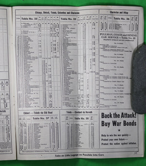 New York Central Railway – System Time Tables 1944