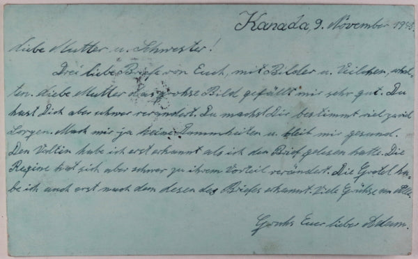 November 1943 card German POW Camp #133 Lethbridge AB to Germany