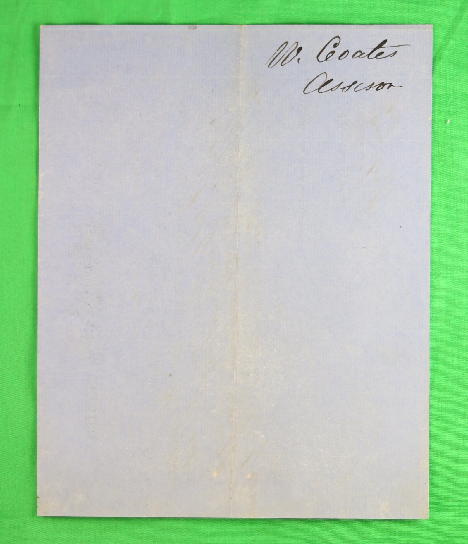 Oath of Qualification - Assessor for Clinton Ont. (1861)