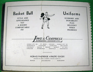 Official Basketball Score Book - Used in NY 1940-42