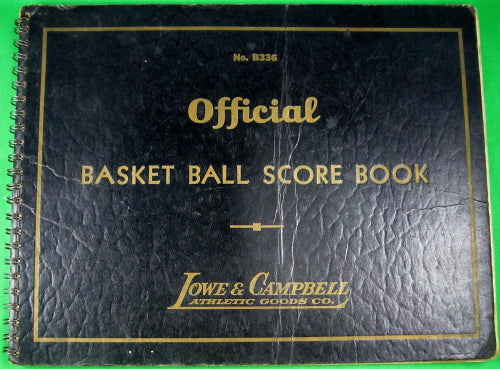 Official Basketball Score Book - Used in NY 1940-42