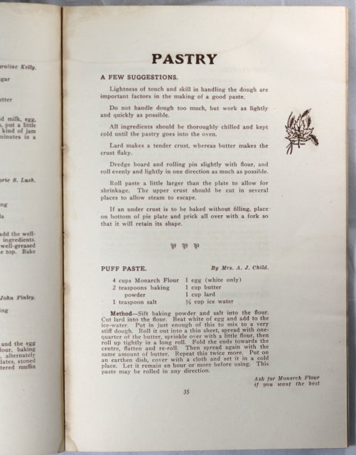 ‘Old Homestead Recipe’ booklet by Maple Leaf Mills (Canada) @1920