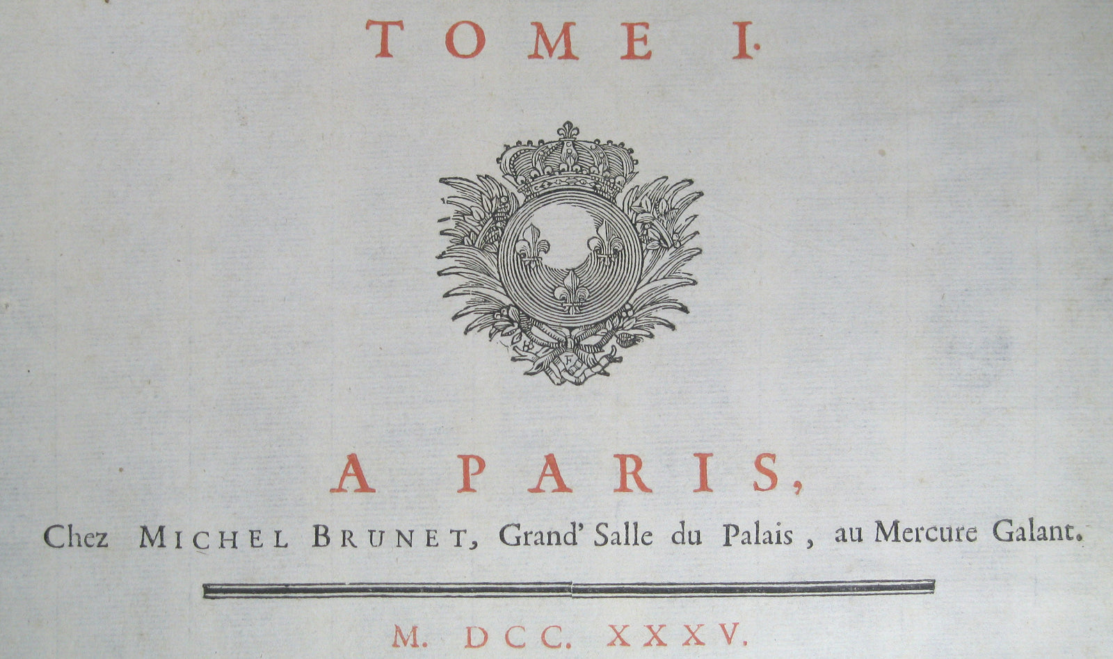 Page titre d'un livre 1735 (publicité?)