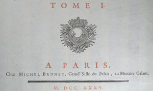 Page titre d'un livre 1735 (publicité?)