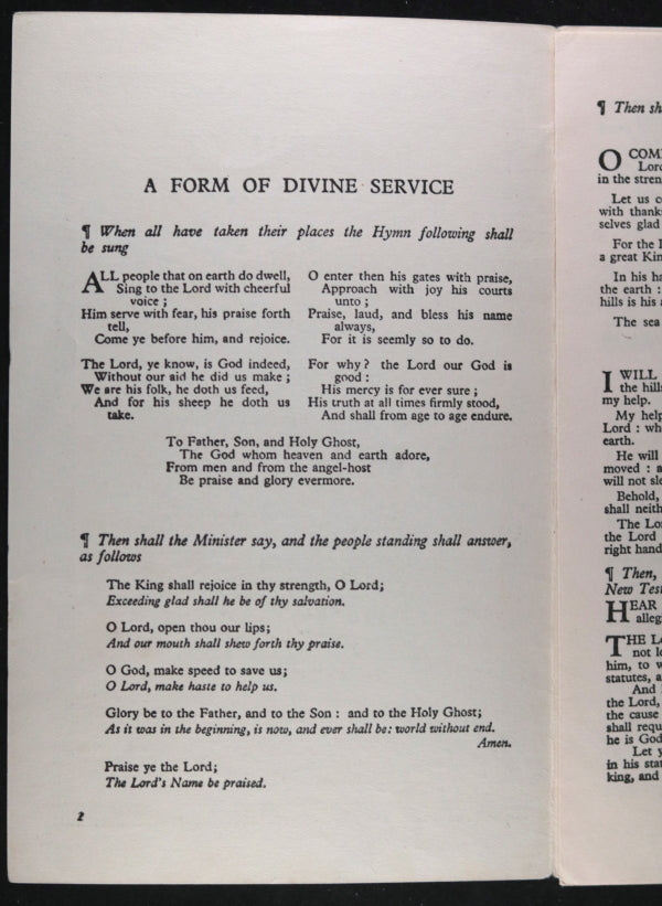 Pamphlet 'A Form of Divine Service'  Coronation King George VI 1937