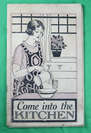 1928 Pamphlet 'Come into the Kitchen' sponsored cooking pamphlet for Lydia Pinkham Medicine Co.