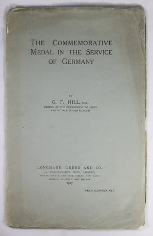 Pamphlet ‘Commemorative Medal in Service of Germany’ by Hill 1917