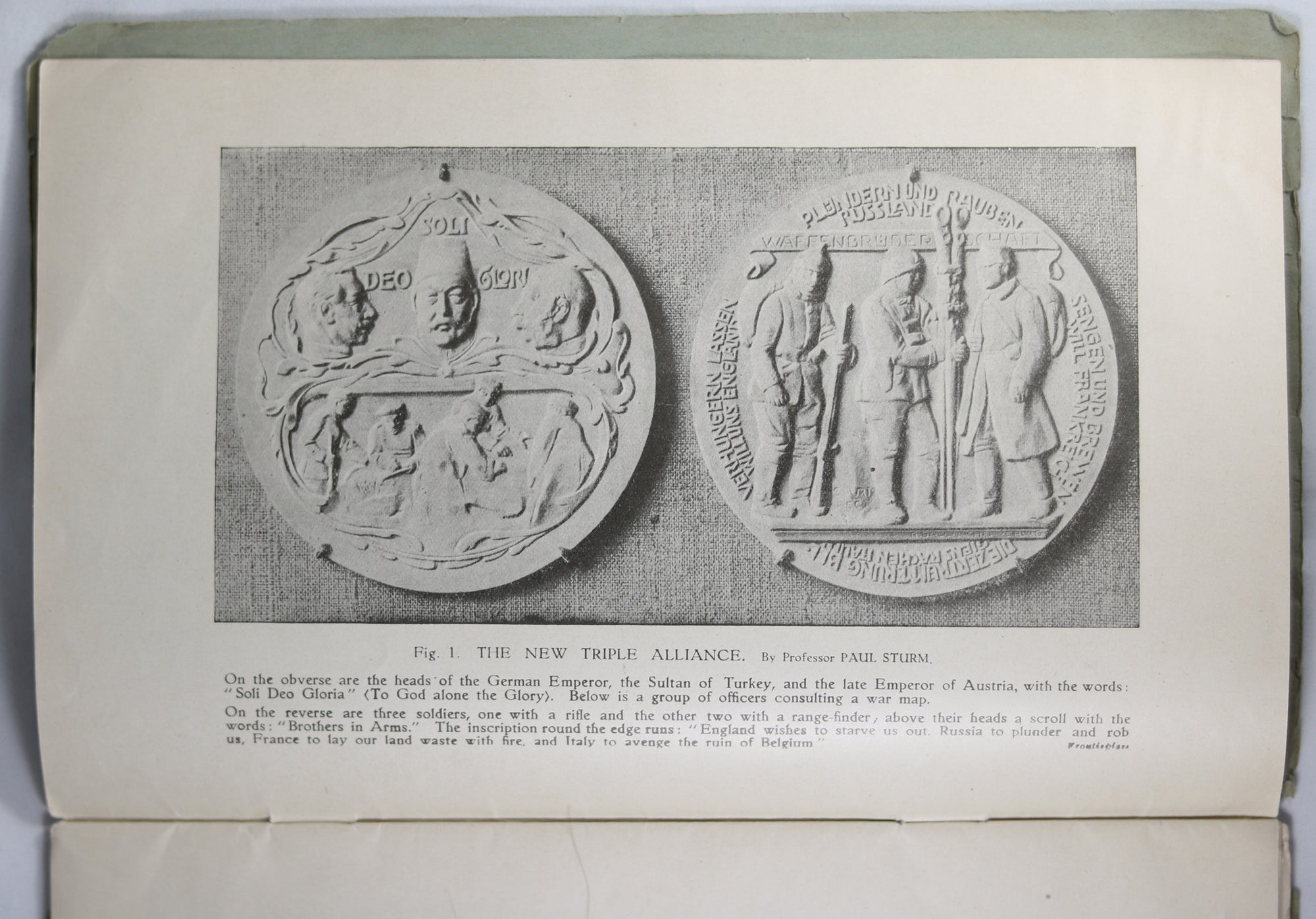Pamphlet ‘Commemorative Medal in Service of Germany’ by Hill 1917