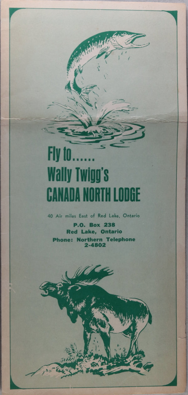 Pamphlet for Wally Twigg’s Lodge, Red Lake Ontario c. 1970s