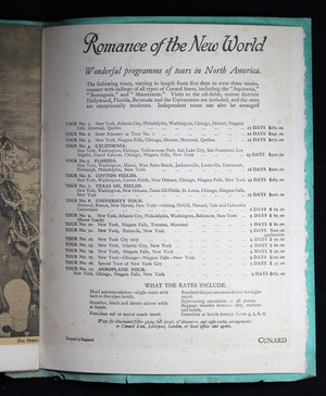 Pamphlet from Cunard Lines ‘Romance of the New World’ @1930