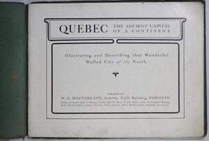 Pamphlet of photos ‘Quebec The Historic Capital of a Continent’ @1900