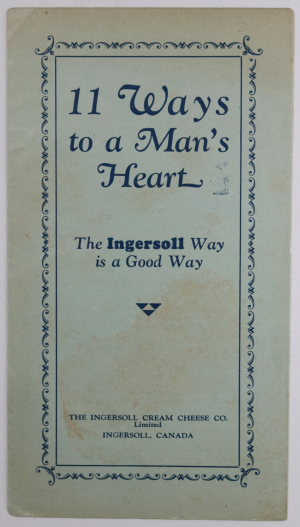 Pamphlet with recipes for Ingersoll Cream Cheese Co. c.1920