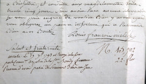  Paris 1793, lettre d’un détenu à la maison d’arrêt Madelonnettes