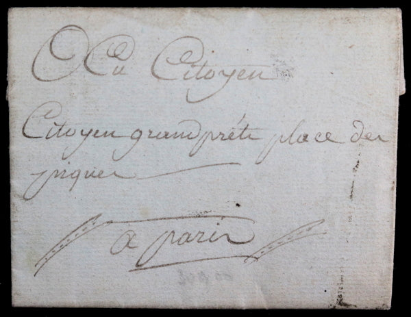  Paris 1793, lettre d’un détenu à la maison d’arrêt Madelonnettes