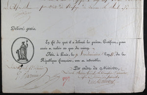 Paris 1802 déces soldat naufragé près Algérie, en route à St. Domingue
