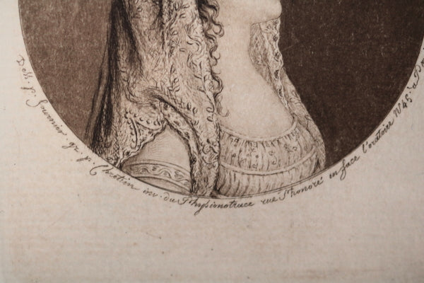 Paris physionotrace d'une femme de qualité par Chrétien @1805
