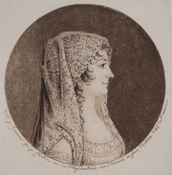 Paris physionotrace d'une femme de qualité par Chrétien @1805