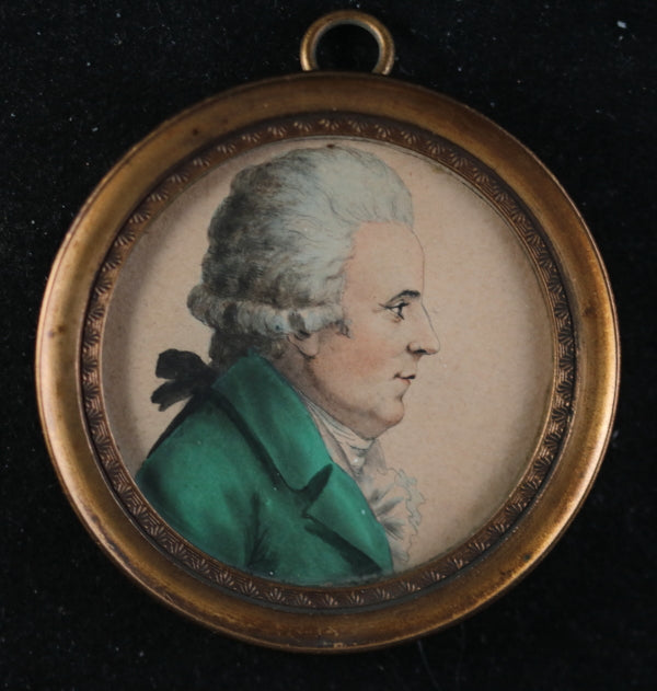 Paris physionotrace aristocrate par Gilles-Louis Chrétien (fin 18ieme)