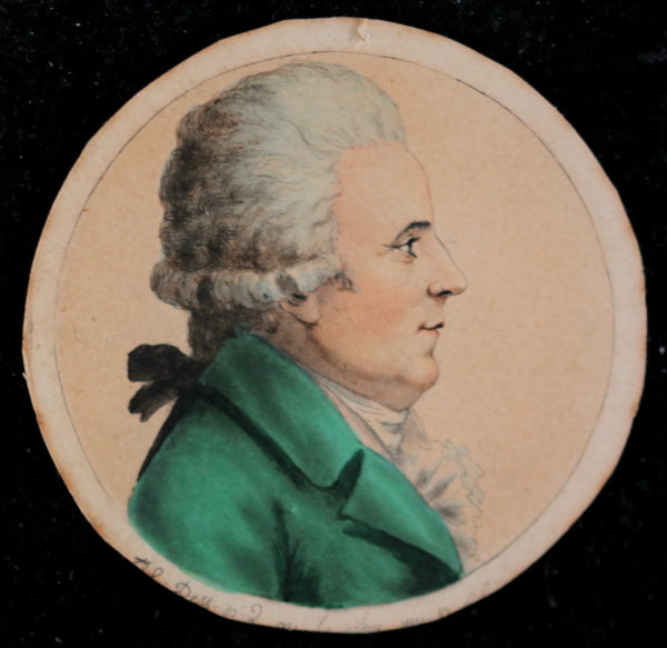 Paris physionotrace aristocrate par Gilles-Louis Chrétien (fin 18ieme)