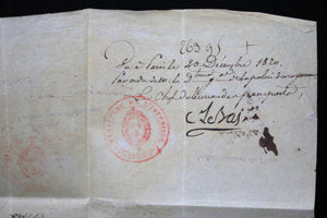 Passport pour capitaine Polonais, Londres à Calais 1820