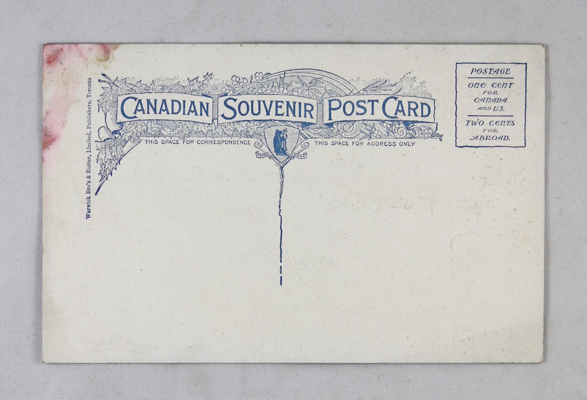 Patriotic postcard mail S.S. Boston (Yarmouth, Canada) @1910