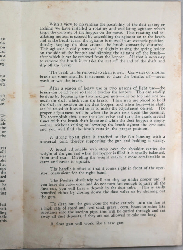 Peerless Dust Guns pamphlet (1920s)
