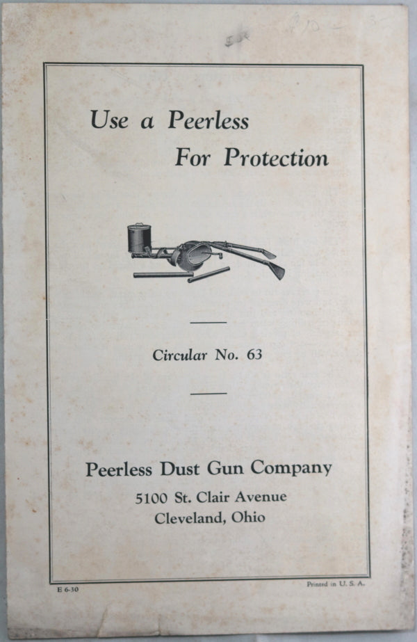 Peerless Dust Guns pamphlet (1920s)