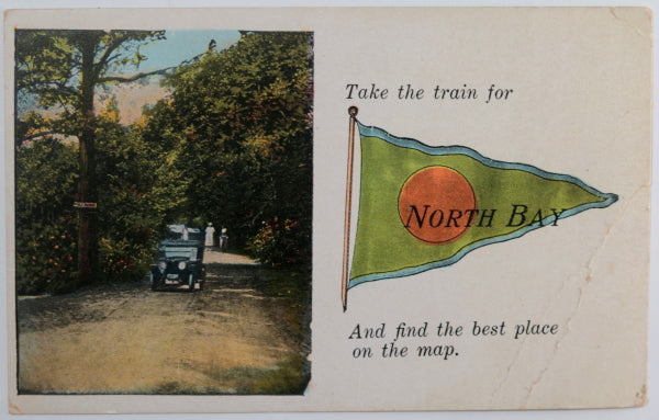 Pennant postcard North Bay Ontario c. 1920s Pennant postcard North Bay Ontario c. 1920s