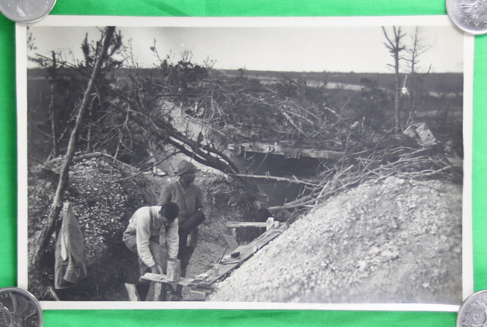 Photo Guerre 14-18 mitrailleur Mont Perthois