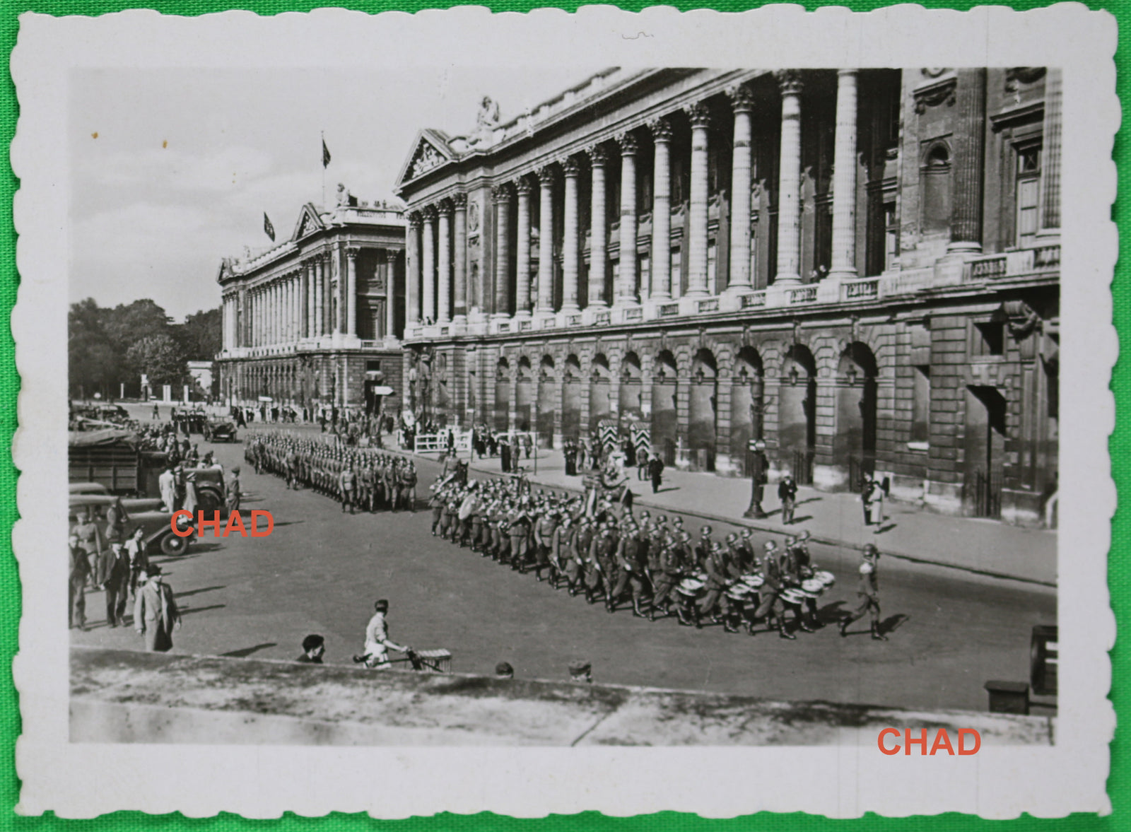 Photo Guerre 39-45  WW2 Paris troupes allemands Hotel de la Marine