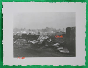 Photo Guerre 39-45  WW2 ruines de Grandvilliers (Oise) Juin 1940