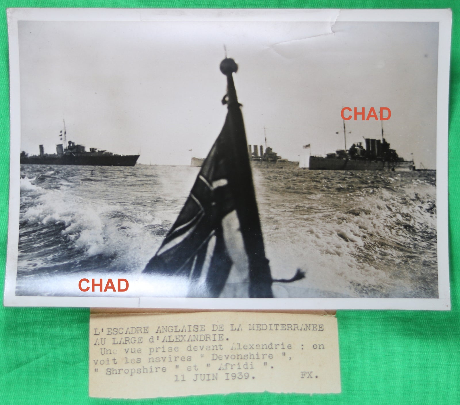 Photo June 1939 English Fleet in the Mediterranean