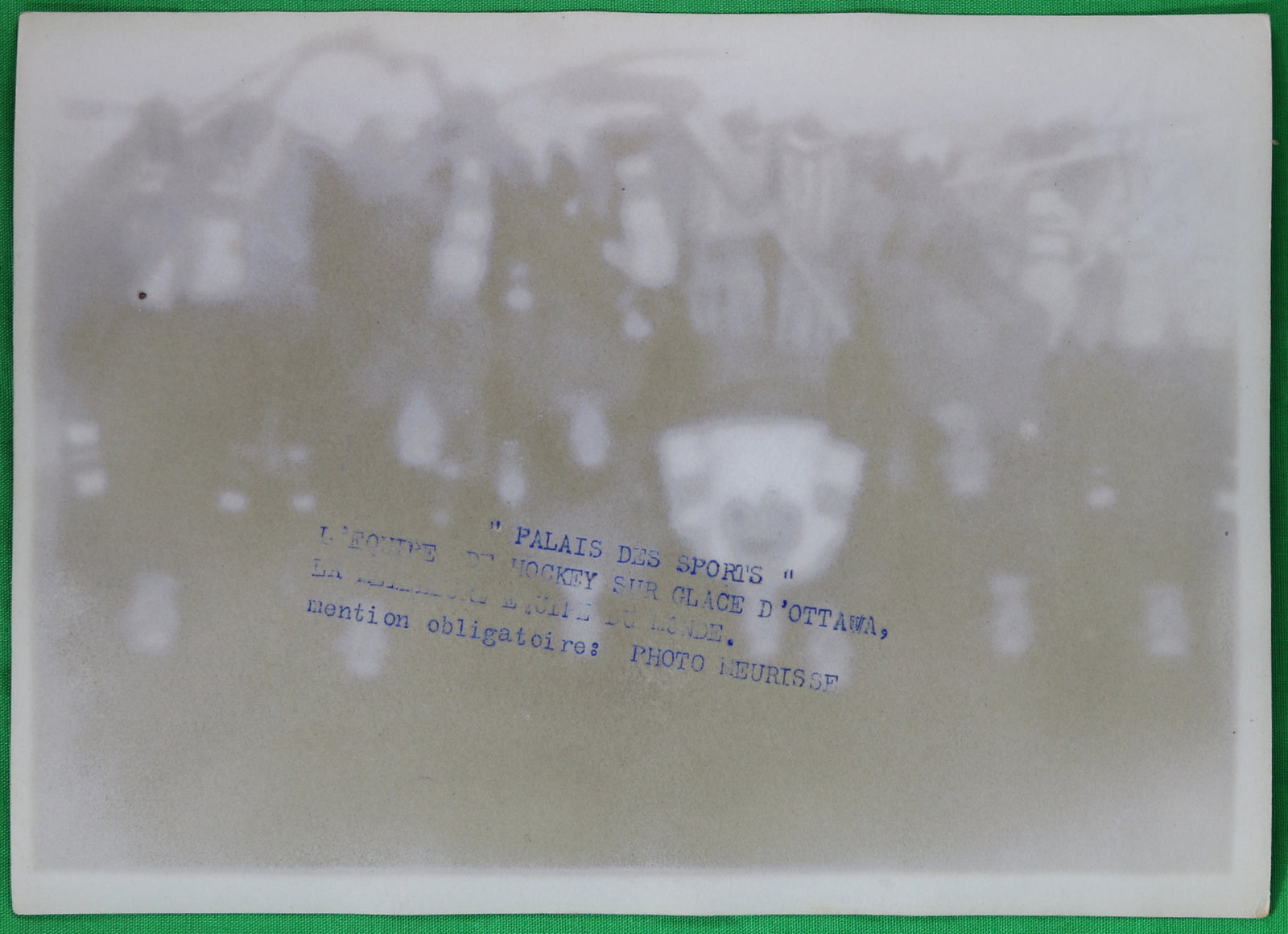 Photo Ottawa Canada Shamrocks hockey team in Paris 1933-34