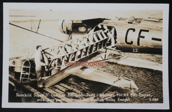 Photo of Fairchild Super “71 cargo bush plane, Canadian North c.1935
