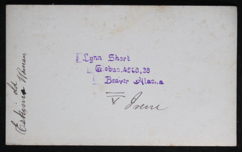 Photo of old Inuit woman, Beaver Alaska