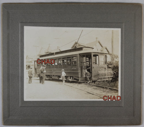 Photo of streetcar derailment Pennsylvania, early 1900s