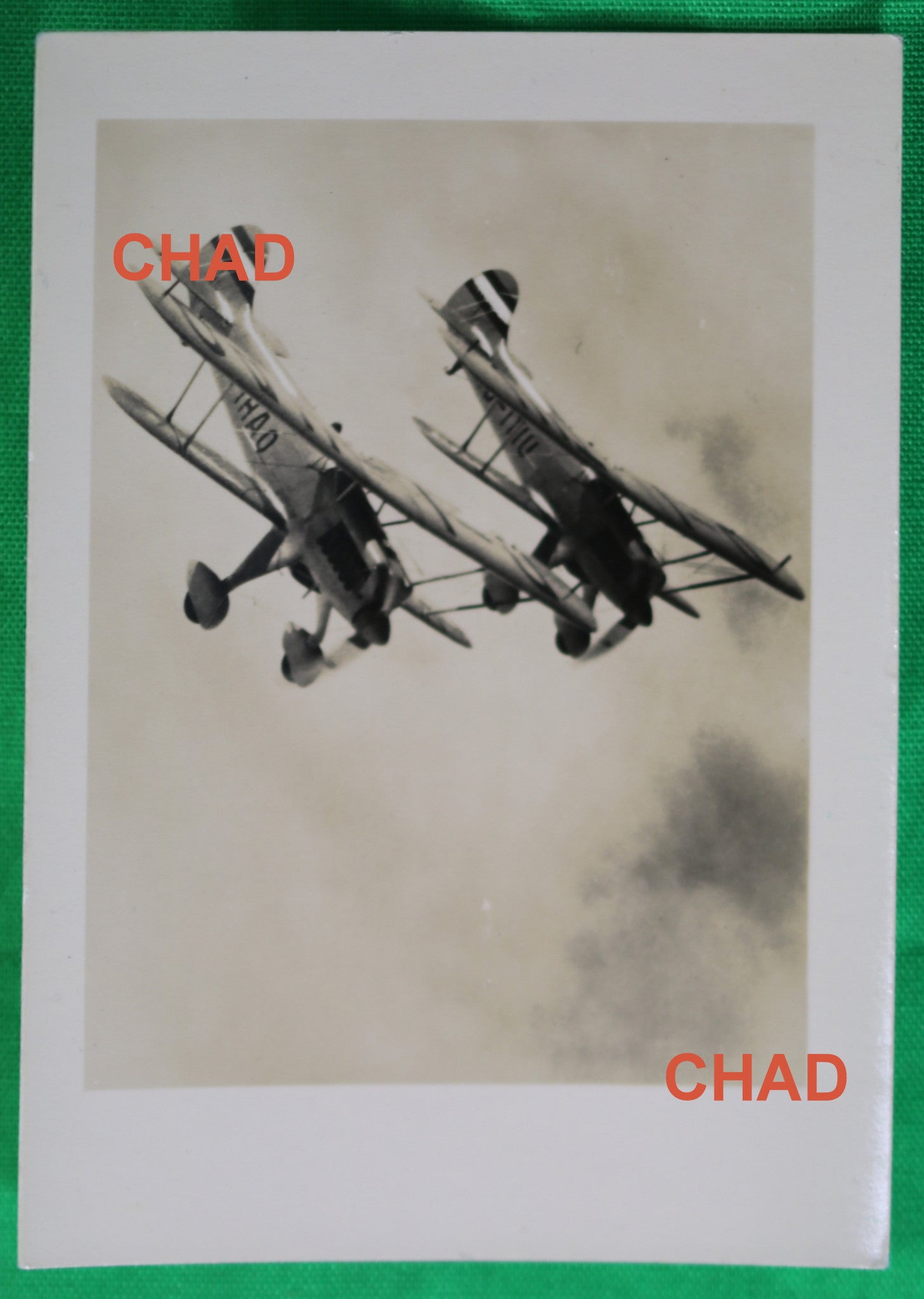 Photo of two diving Allied biplanes