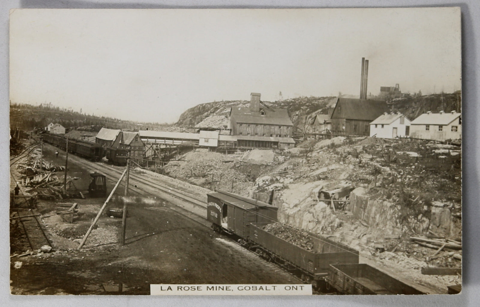  Photo postcard La Rose Mine Cobalt Canada early 1900s
