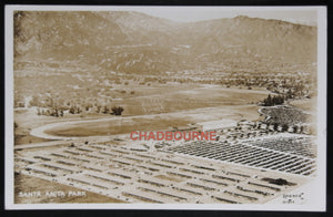 Photo postcard Santa Anita Park racetrack c. 1930s