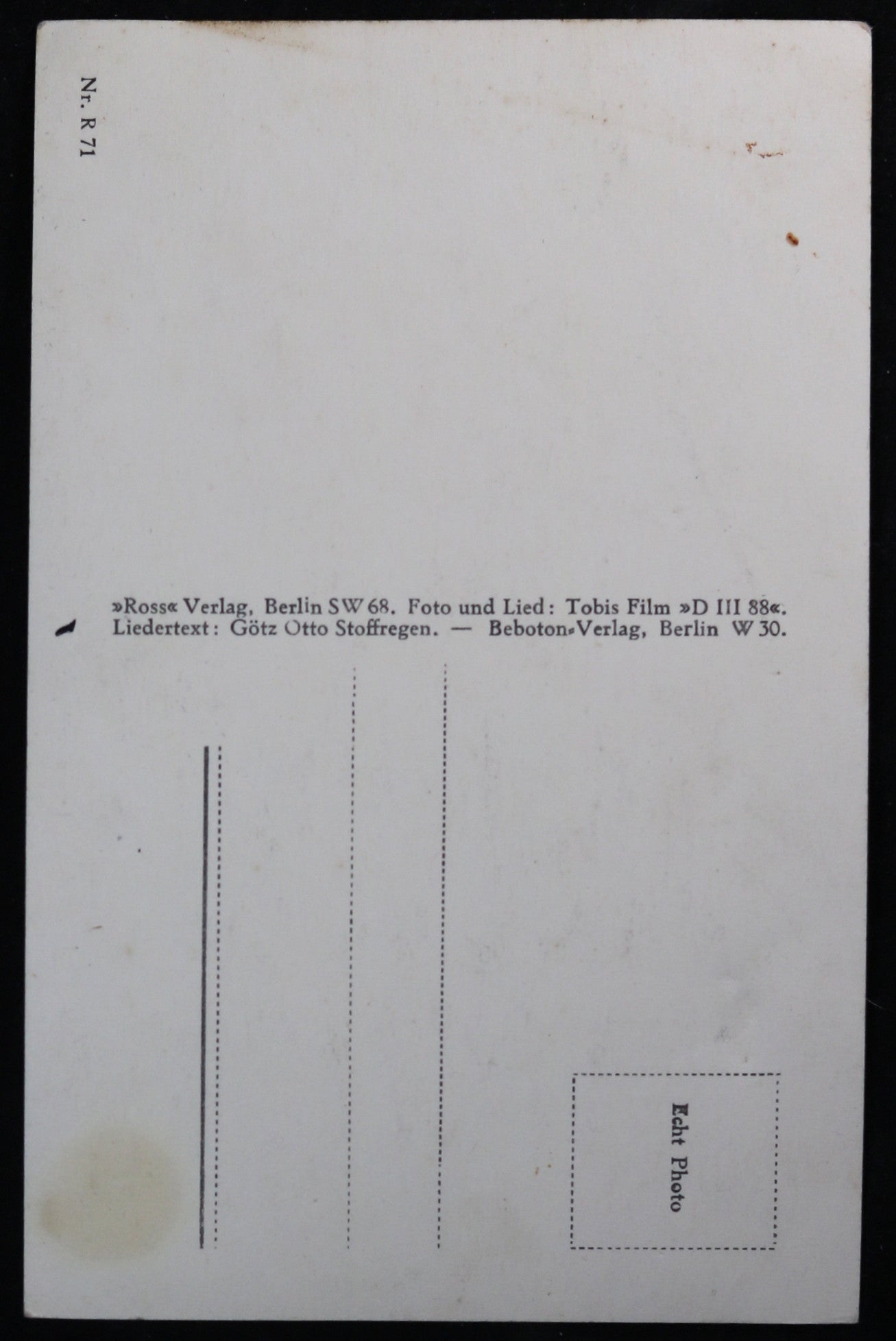 Photo postcard WW2 German propaganda Luftwaffe song