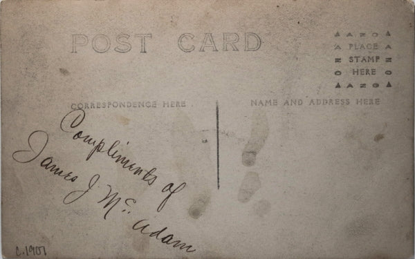 Photo postcard of American soldier c. 1907