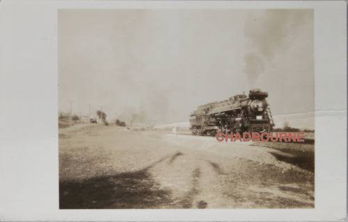 Photo postcard of CNR railway steam locomotive (Canada) c. 1927