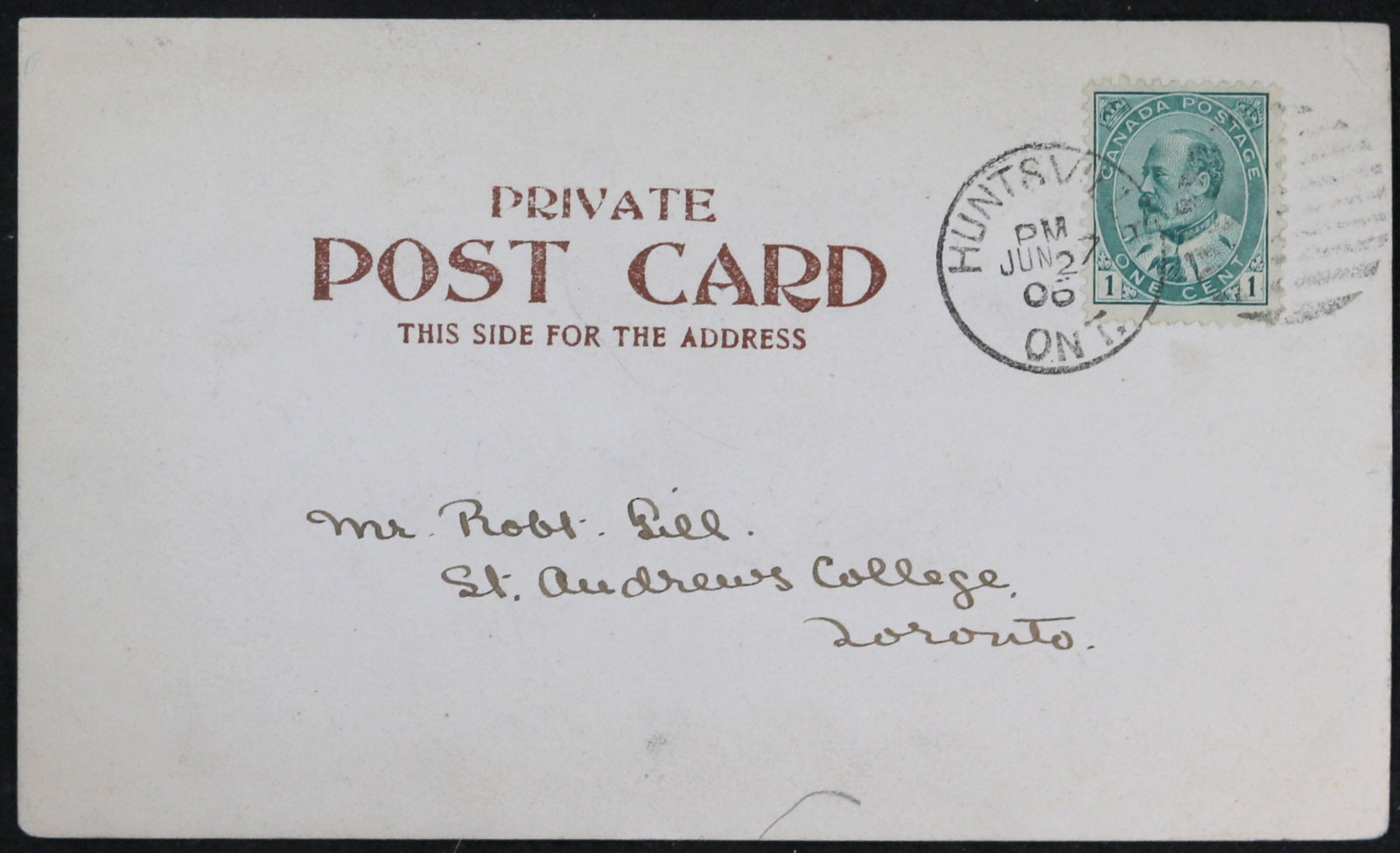 Photo postcard of steamer Dortha, Huntsville Muskoka Lakes Canada 1906