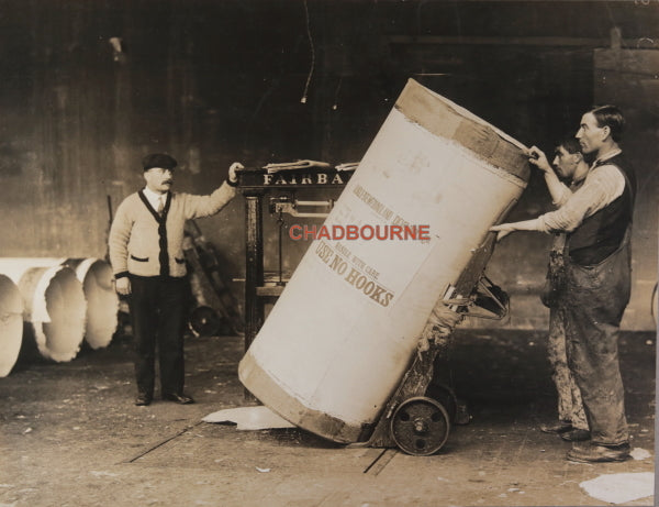 Photo of paper weighing, Grands Falls Newfoundland paper mill. c. 1930