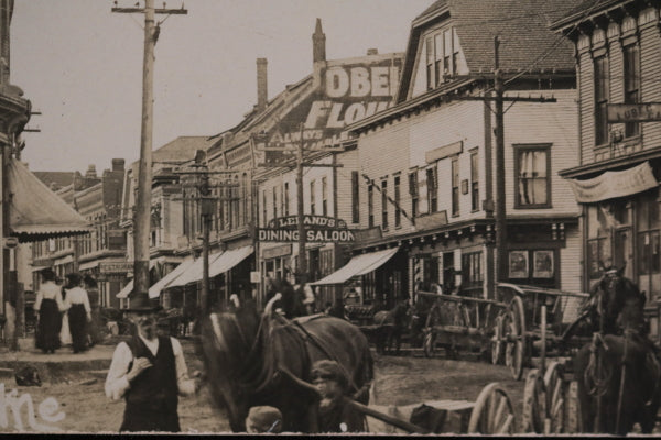 Photo postcard of main street Eastport ME USA c. 1905 Photo postcard of main street Eastport ME USA c. 1905