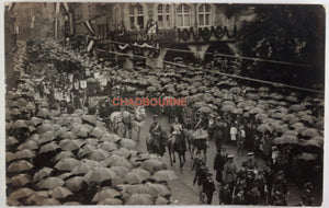 Photo postcard of parade Halle Germany c. 1910s