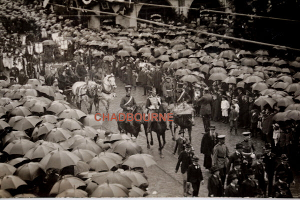 Photo postcard of parade Halle Germany c. 1910s