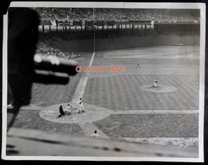 Photo television Brooklyn Dodgers & N.Y. Giants Polo Grounds @1950s