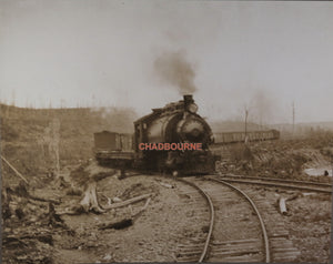 Photo train taking paper sea, Grands Falls Newf. paper mill. c. 1930